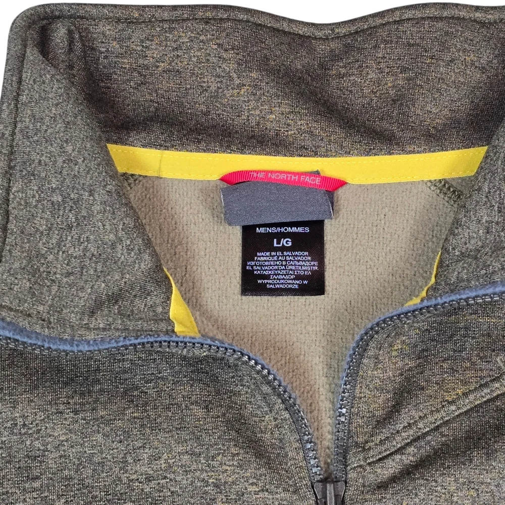 The North Face Men's Canyonlands‎ Fleece 1/2 Zip Pullover, Green/Yellow, Size L